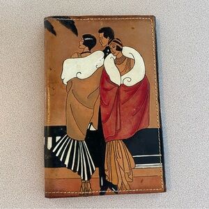 Vintage Art Deco Hand Painted Address Book Cover 4 x 7